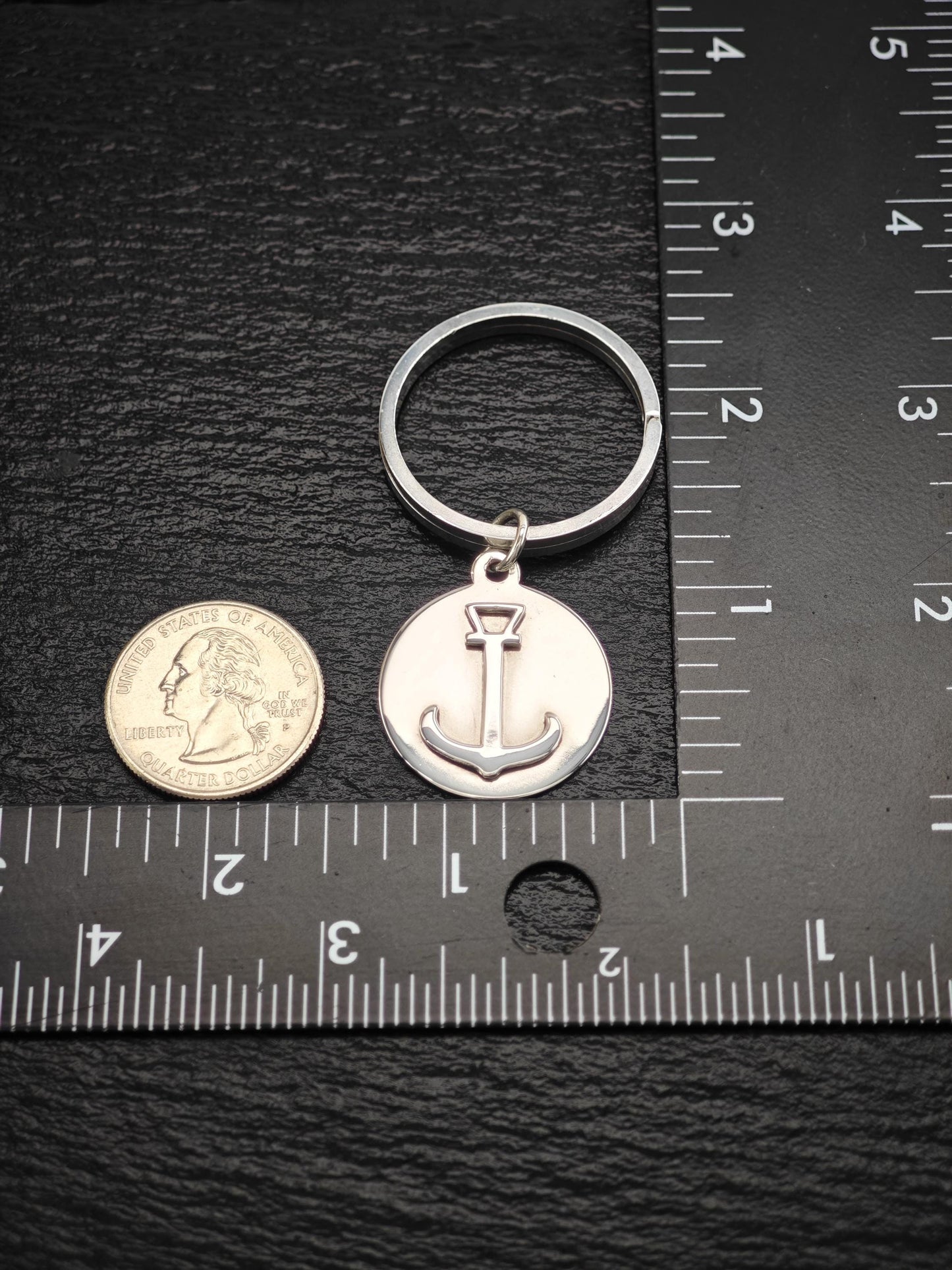 Mid Century Leonore Doskow Anchor Key Ring Sterling Silver