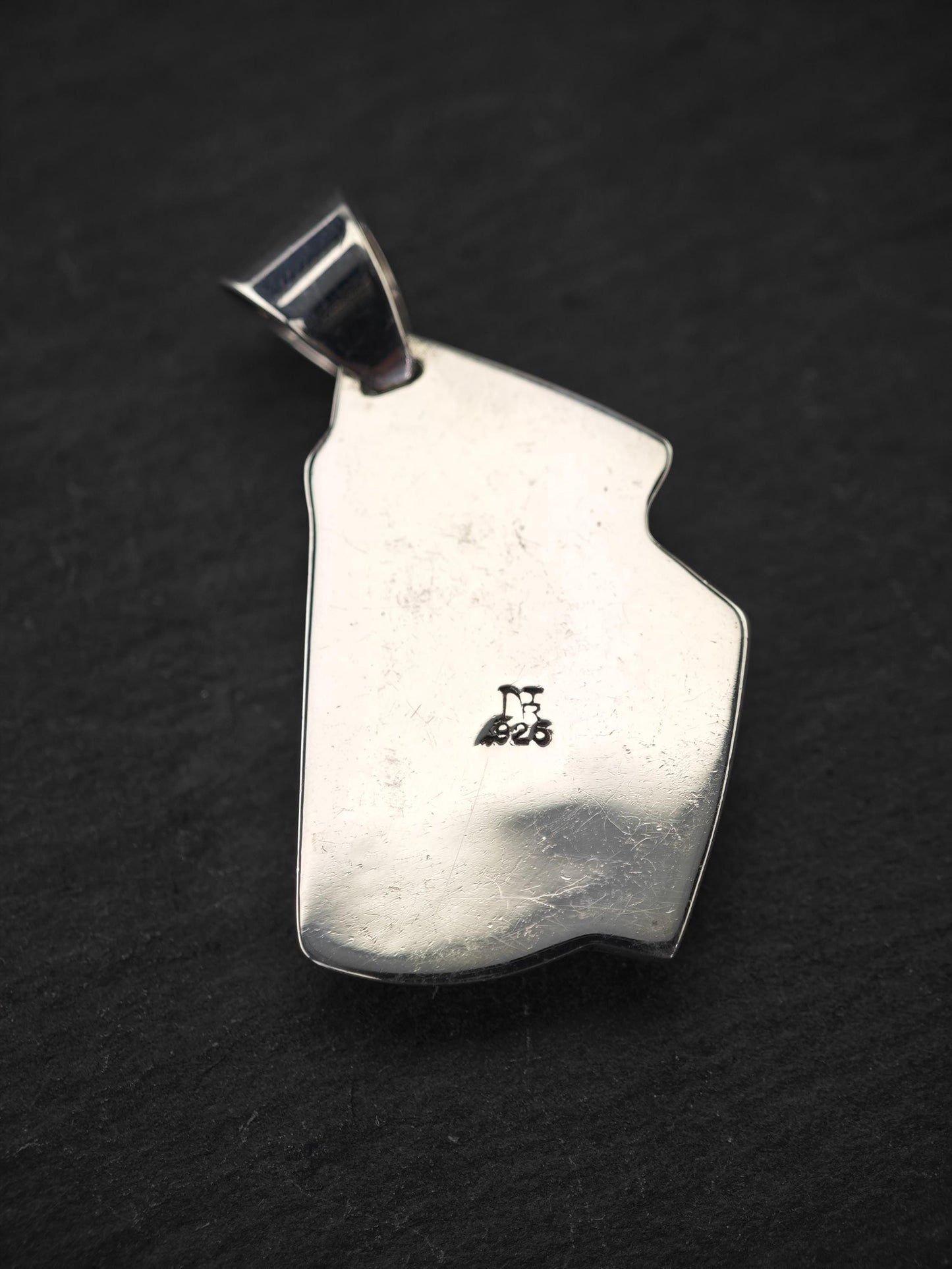 DTR Green Gemstone Pendant Sterling Silver