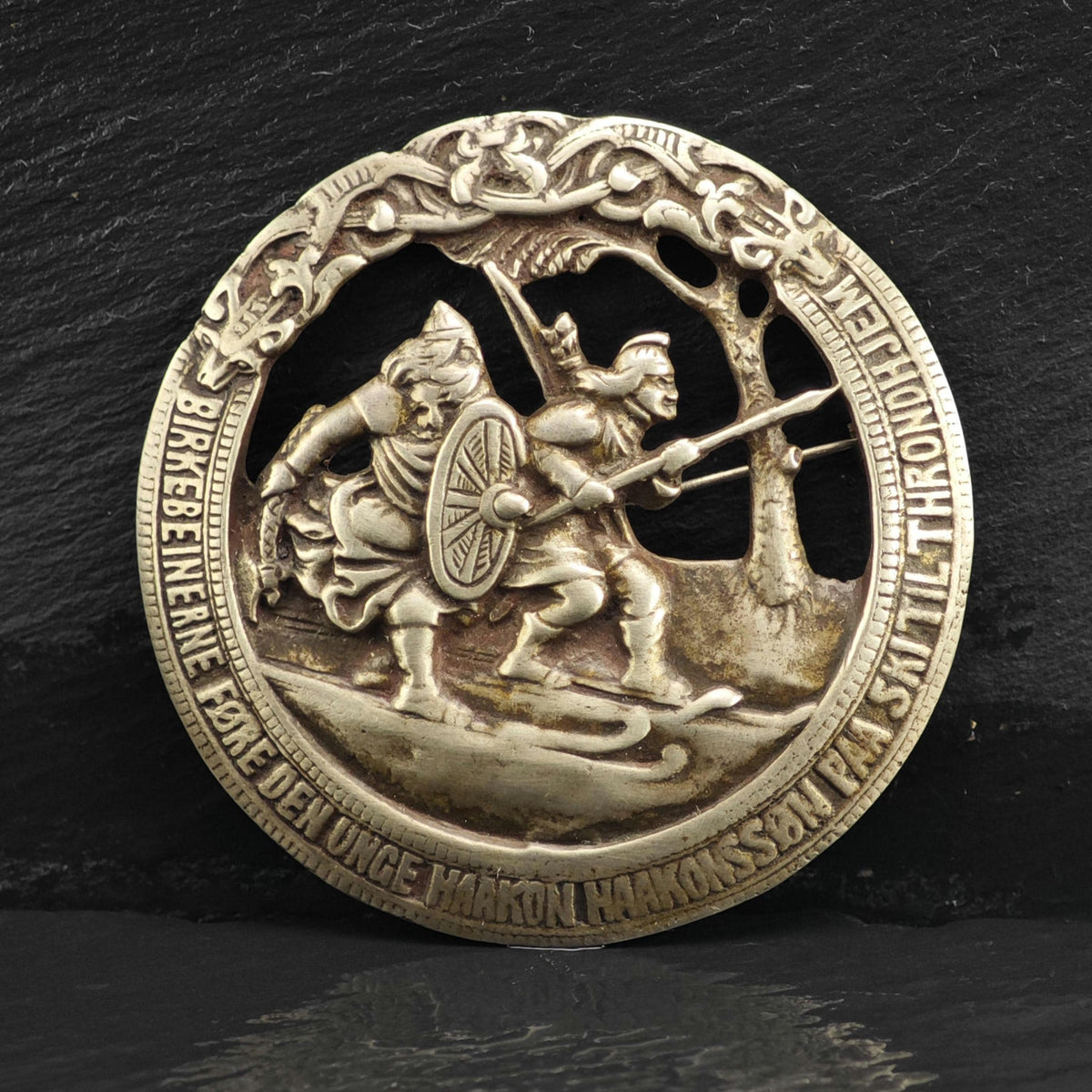 Viking Warrior Silver 830 Brooch Sterling Silver B2240