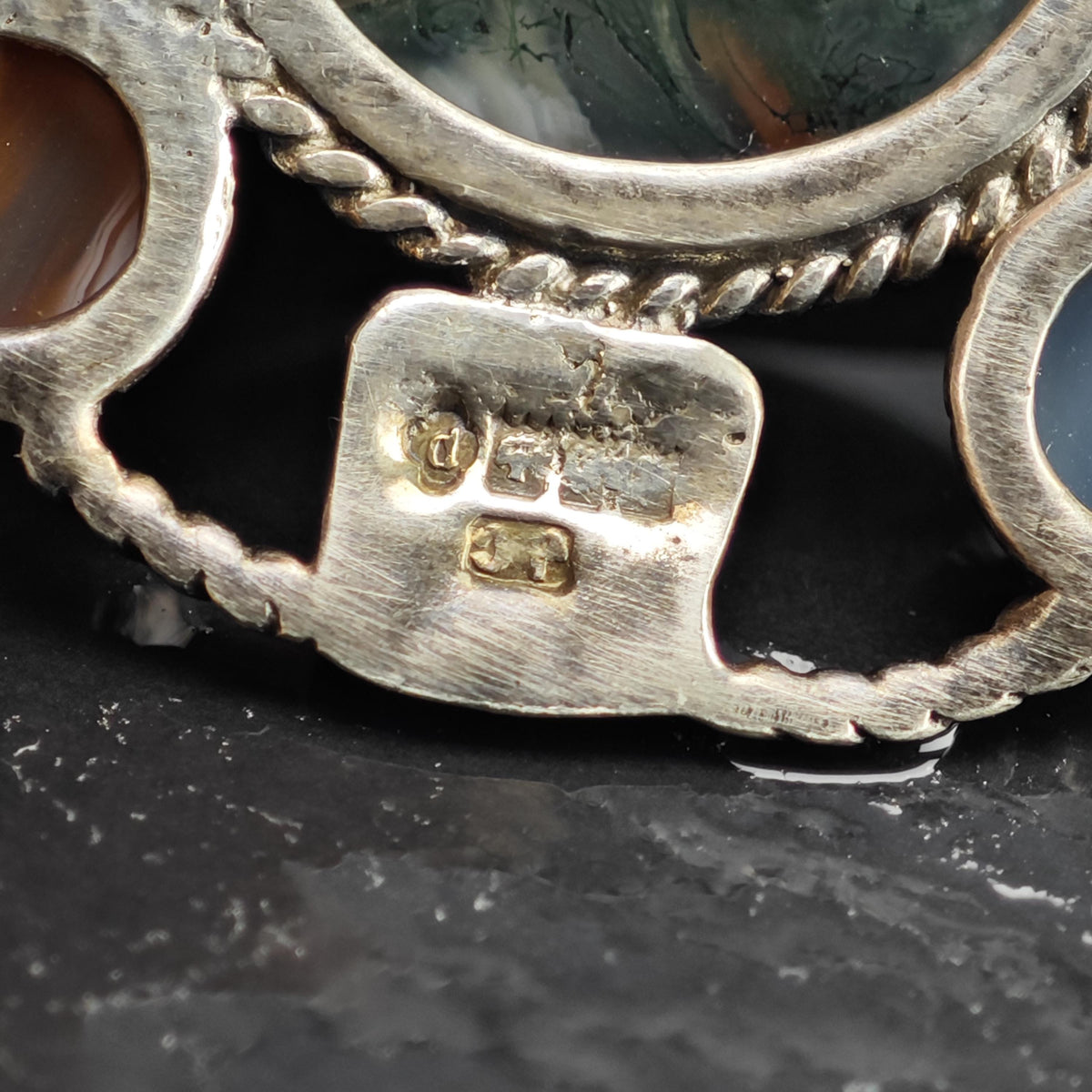 Scottish Agate Sterling Silver Brooch B2251