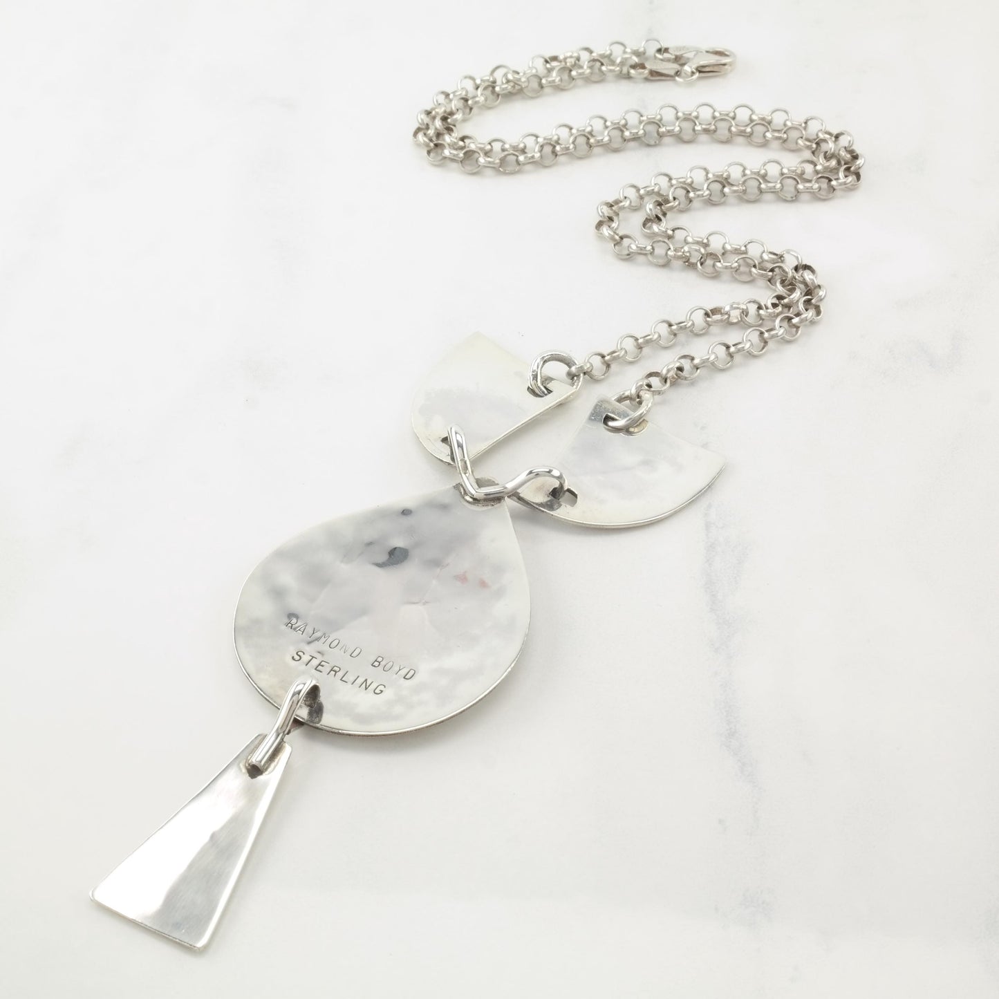 Floral, Cardinal Sterling Silver Necklace N2413