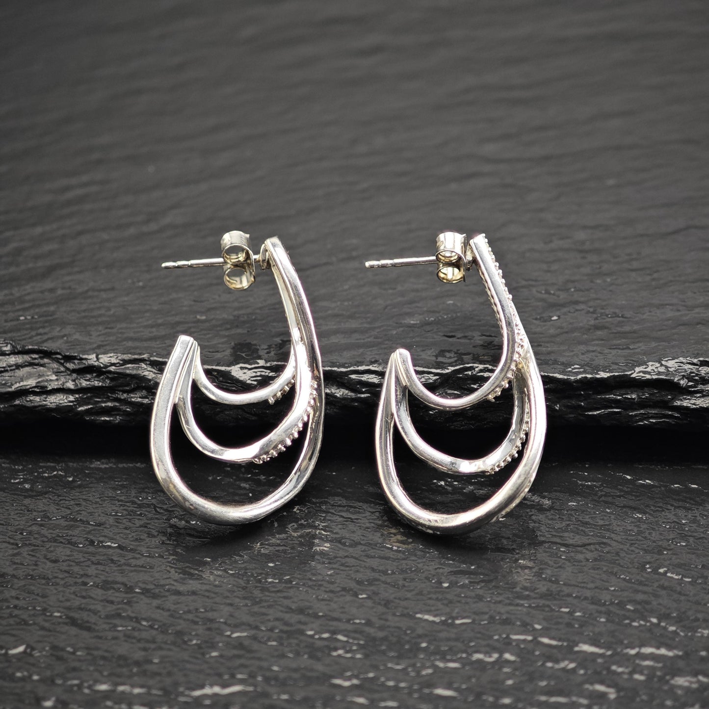 2/3 cttw Diamond Sterling Silver Stud Earrings ER3111