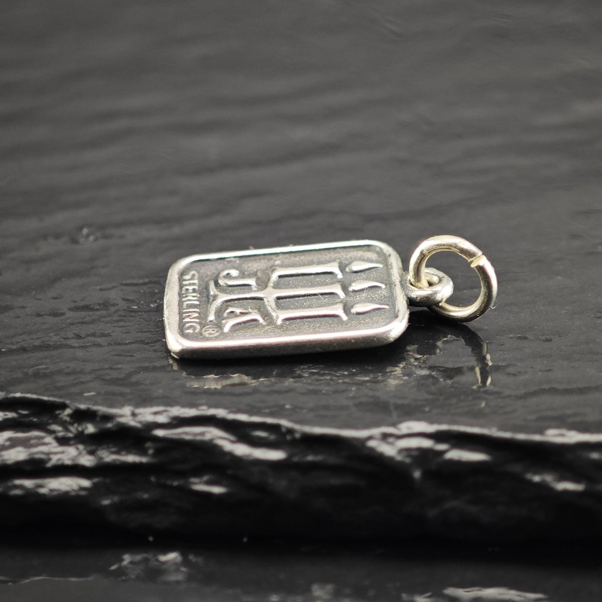 Vintage Retired James Avery Sterling Silver Hallmark Tag Charm P3169