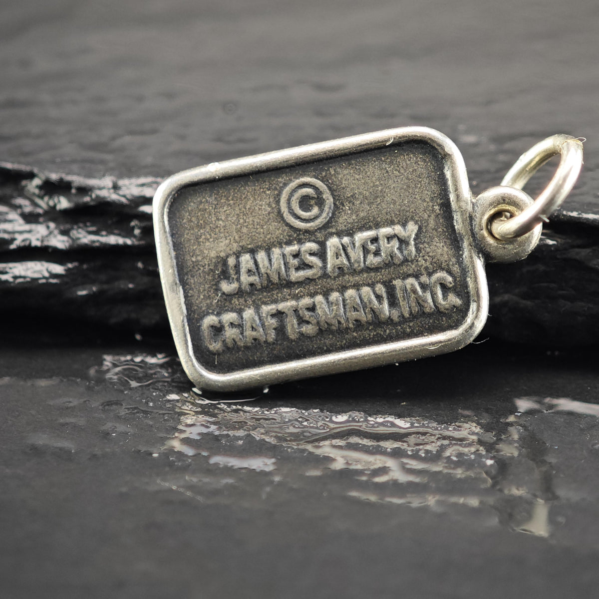 Vintage Retired James Avery Sterling Silver Hallmark Tag Charm P3169