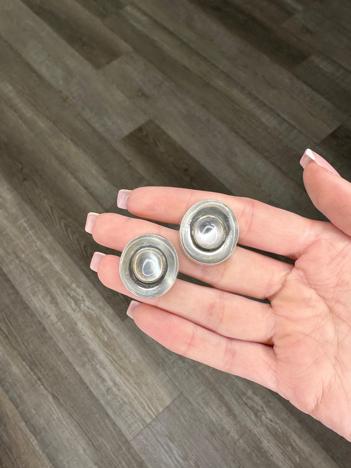 Antonio Pineda Taxco Moonstone Sterling Silver Cufflinks