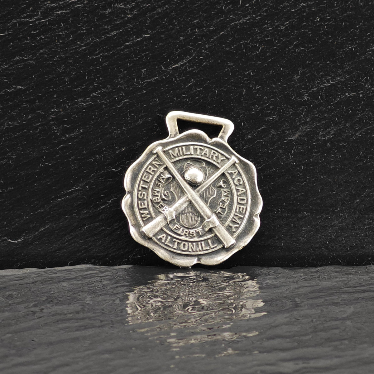 Western Military Academy Alton Illinois Metal Sterling Silver Pendant Fob MISC0408