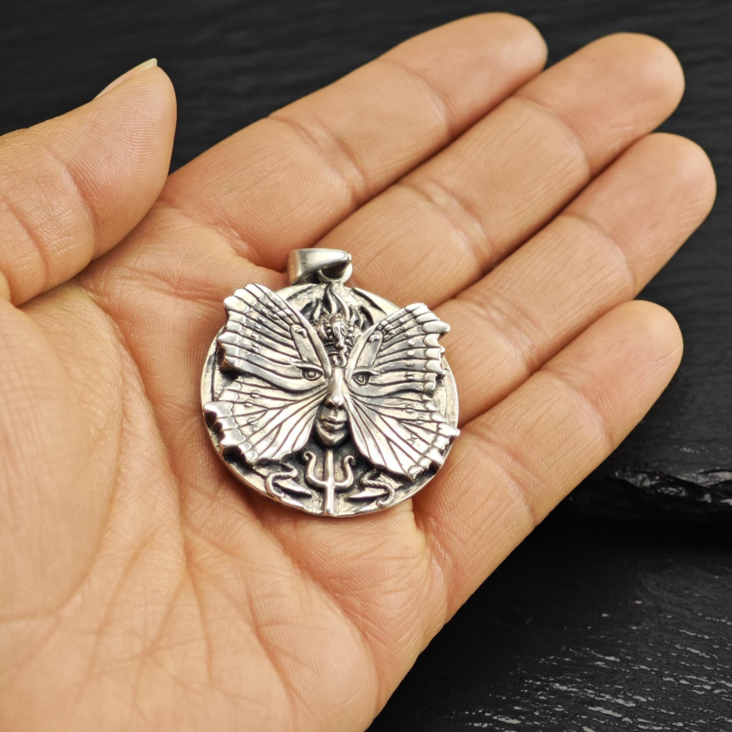 Oberon Zell Spirit Goddess Sterling Silver Pendant P3076