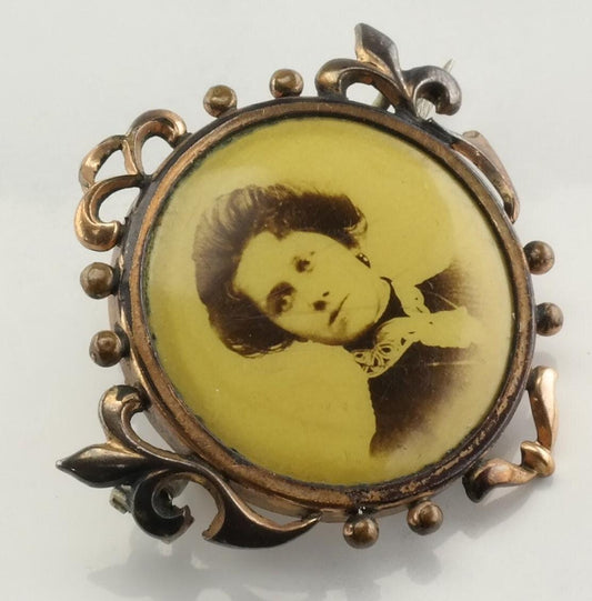 Antique Mourning Brooch