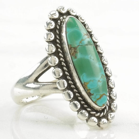 Vintage Sterling Silver Ring Turquoise Size 5