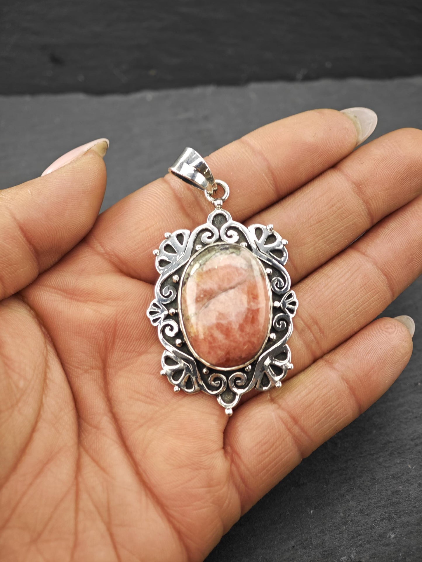 Nicky Butler Rhodonite Pendant, Sterling Silver