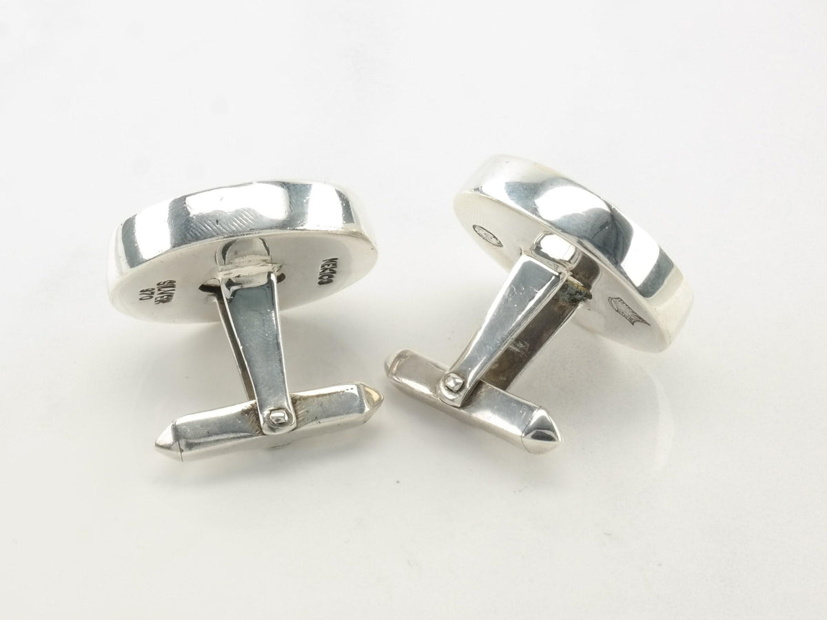 Antonio Pineda Taxco Moonstone Sterling Silver Cufflinks