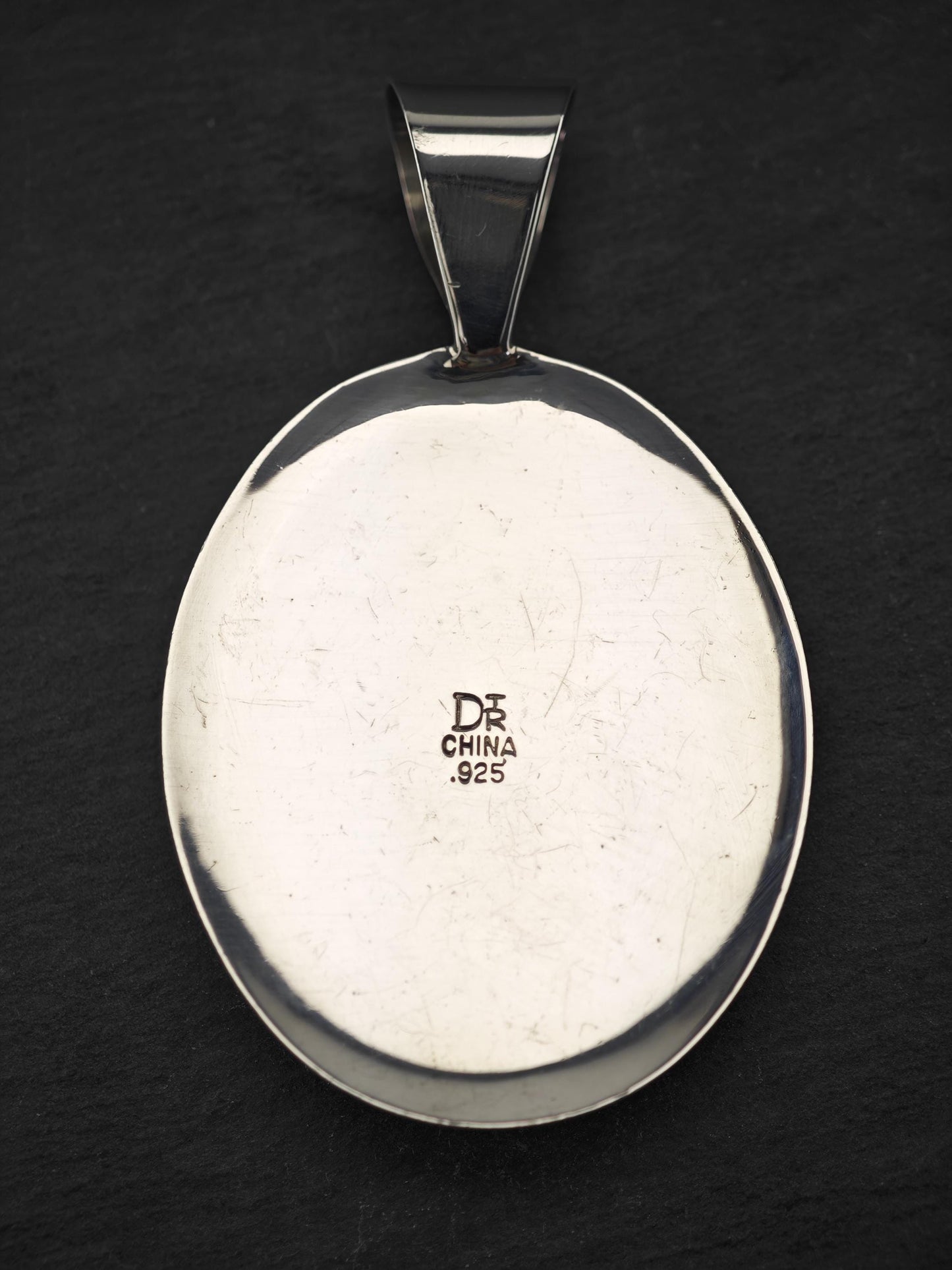 DTR Green Dyed Turquoise Sterling Silver Pendant