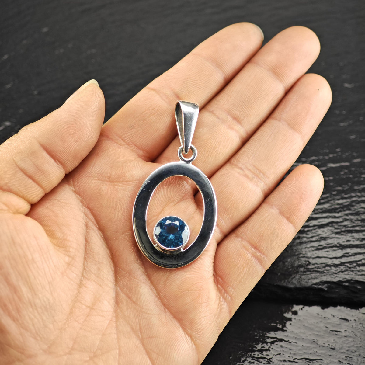 Charles Albert Topaz Sterling Silver Pendant P3150