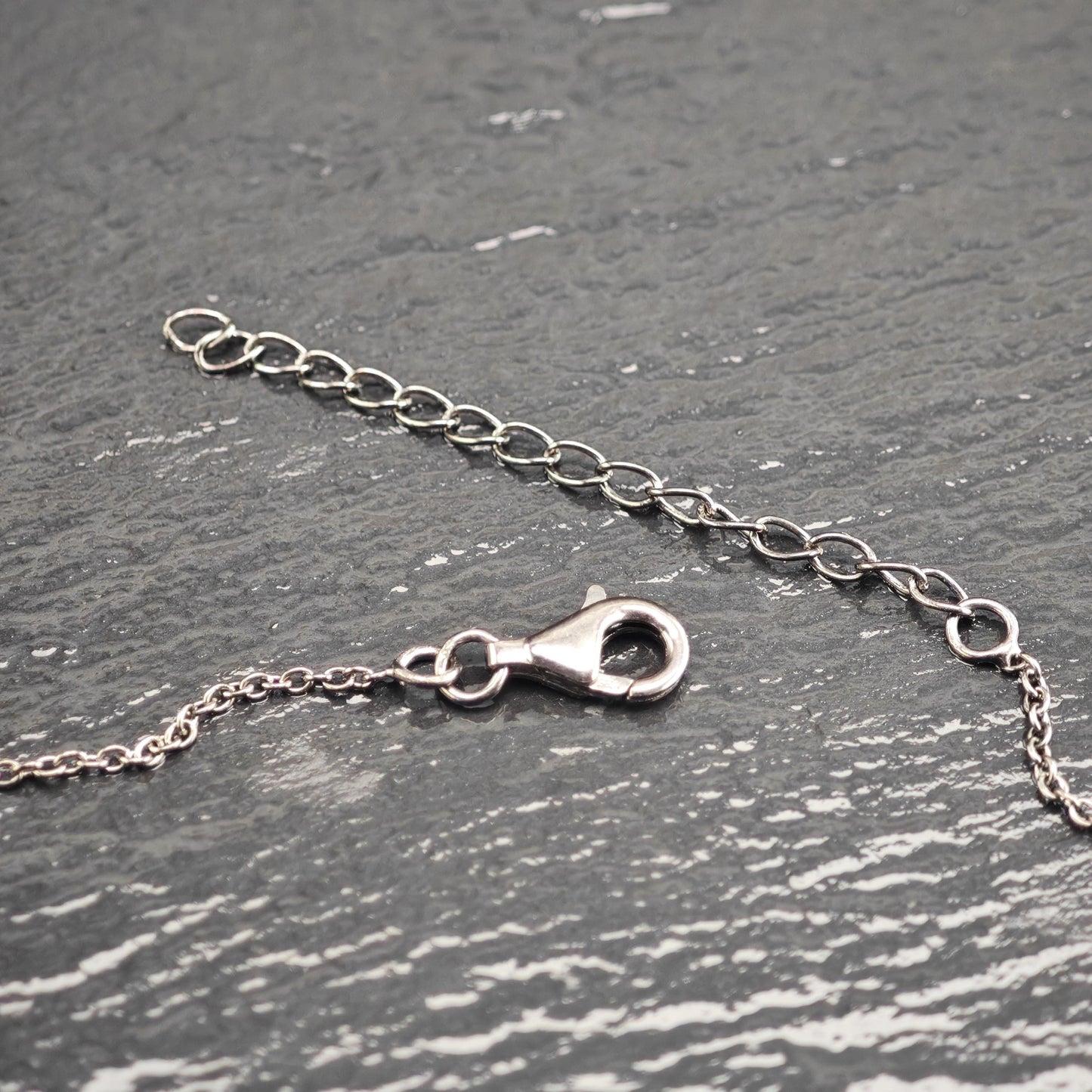 Black Oxidized Adjustable Link Chain Sterling Silver Necklace N2764