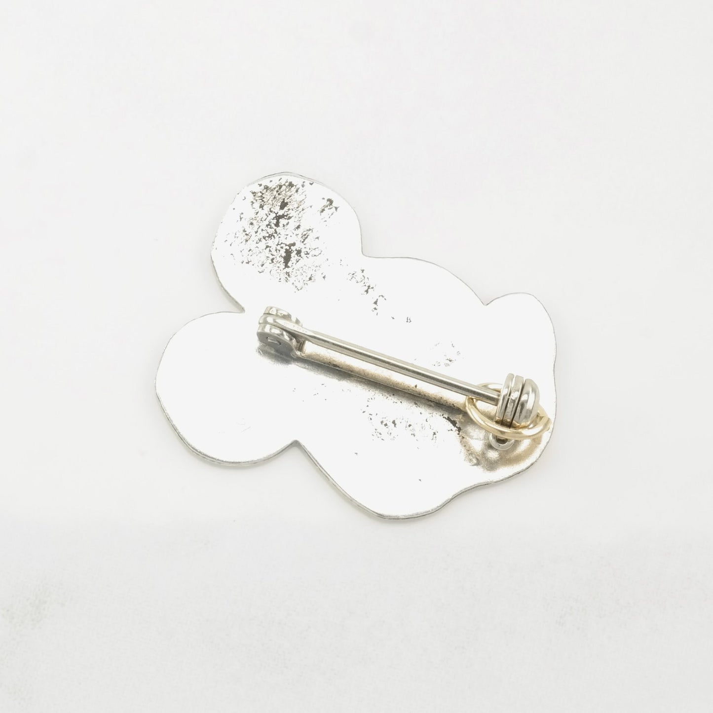 14K Gold Mickey Mouse Sterling Silver Brooch