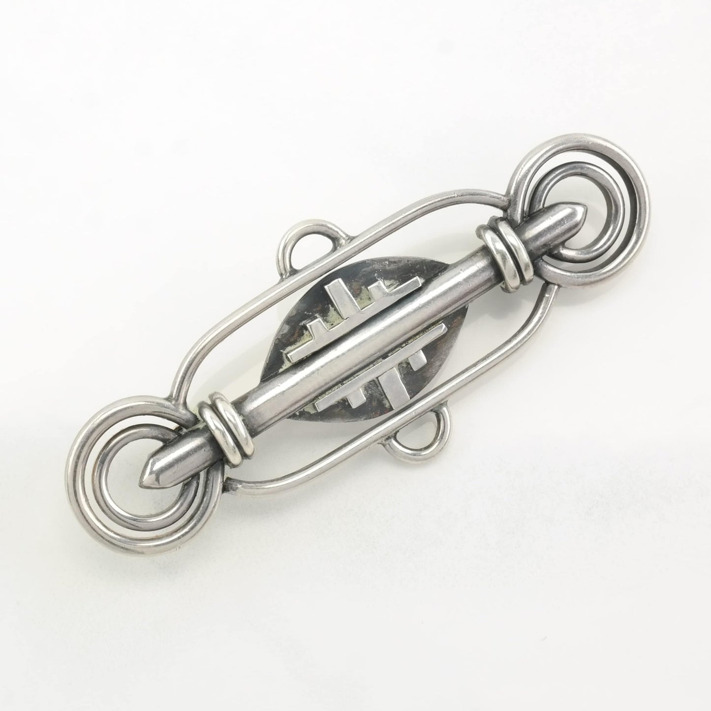 Vintage Abstract Sterling Silver Brooch