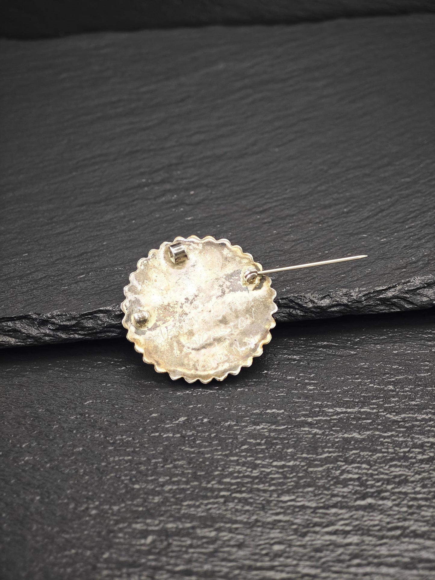 Native American, Zuni Cluster Brooch/Pendant Sterling Silver
