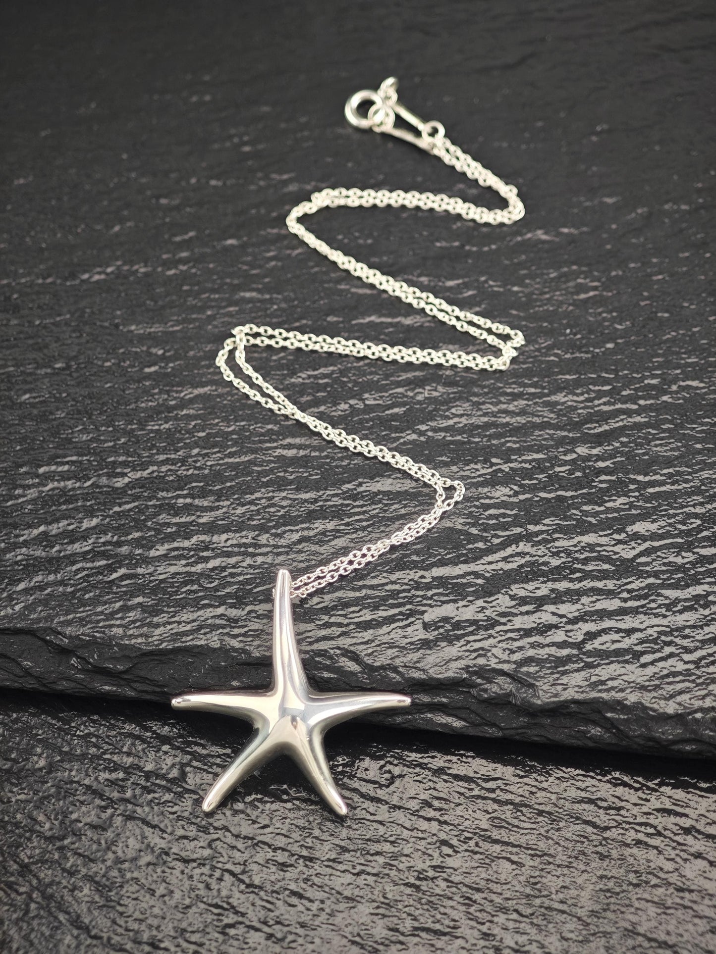 Vintage Tiffany Sea Star Minimalist Necklace Sterling Silver N2534