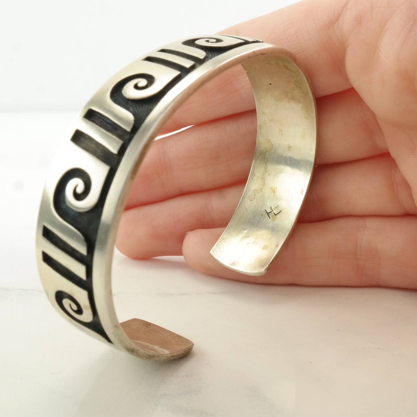 Hopicrafts Sterling Silver Cuff Bracelet Overlay