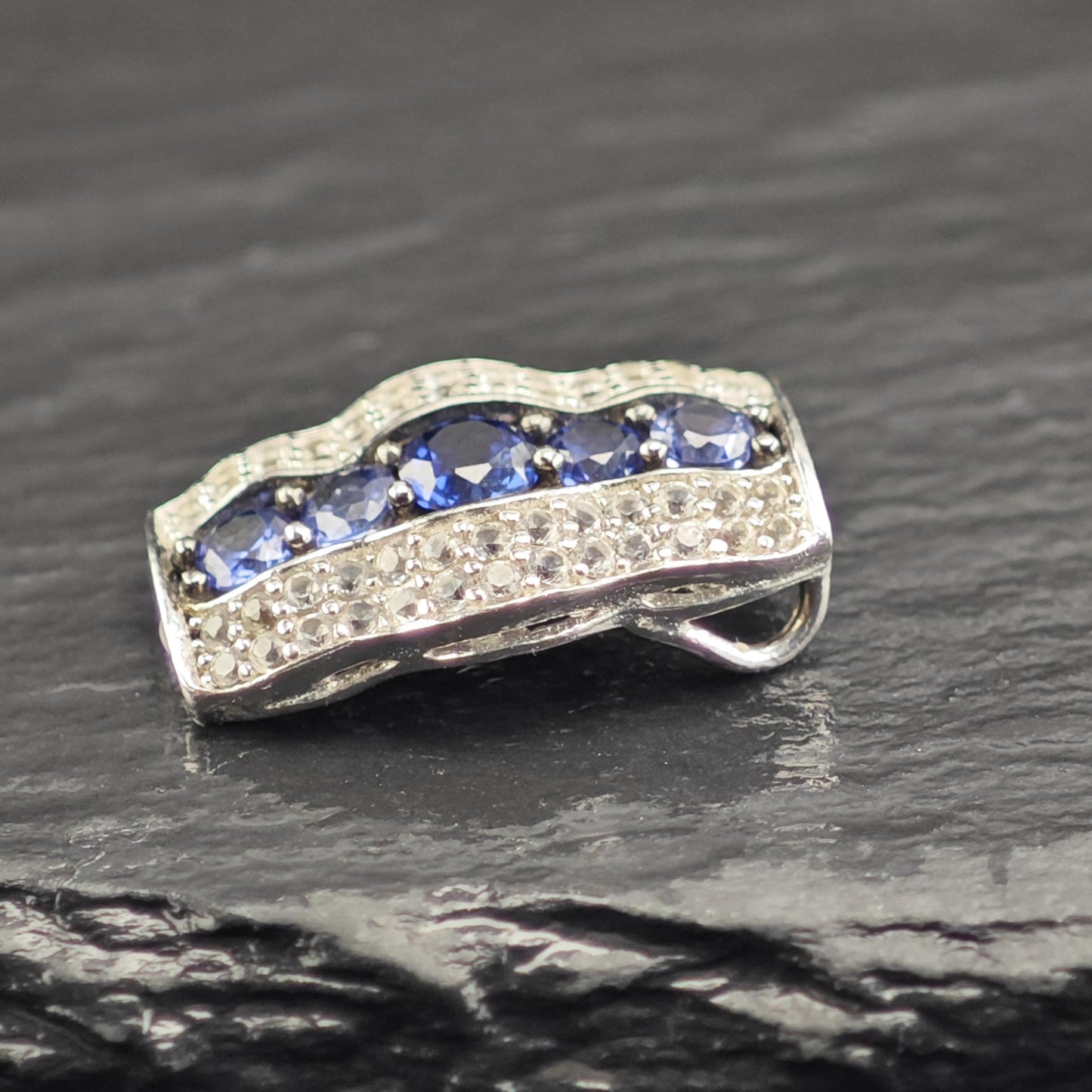 Suzy Levian Tanzanite Diamond Sterling Silver Pendant P3048