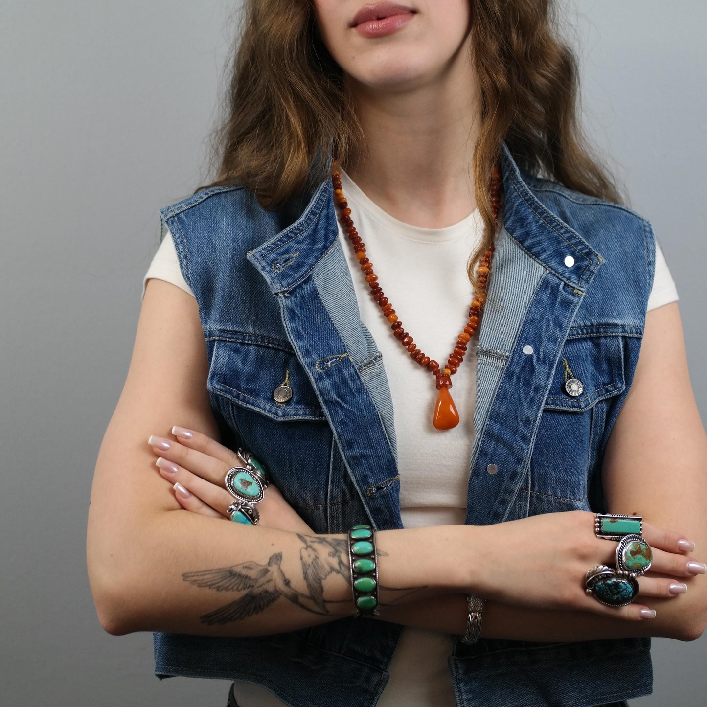 Antique Butterscotch, 31.4gm Necklace N2411