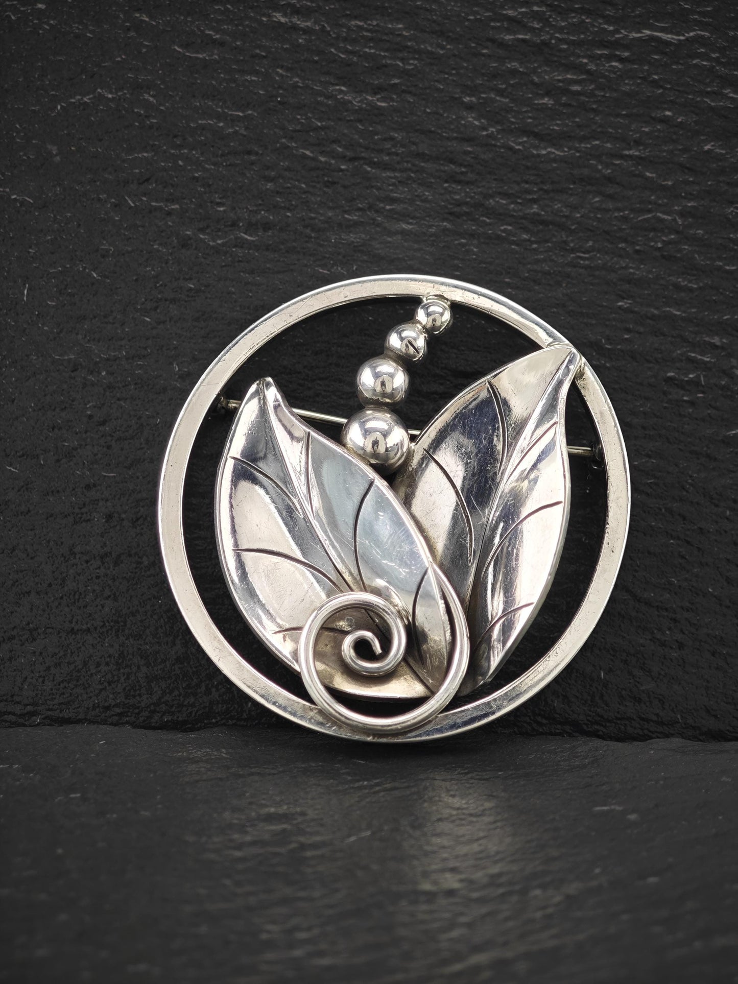 Georg Jensen LaPaglia, 207 Floral Vines Brooch Sterling Silver