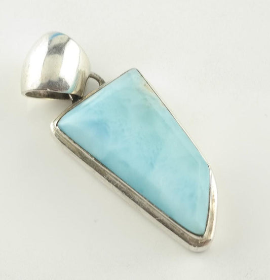 Vintage Larimar Designer Sterling Silver Pendant