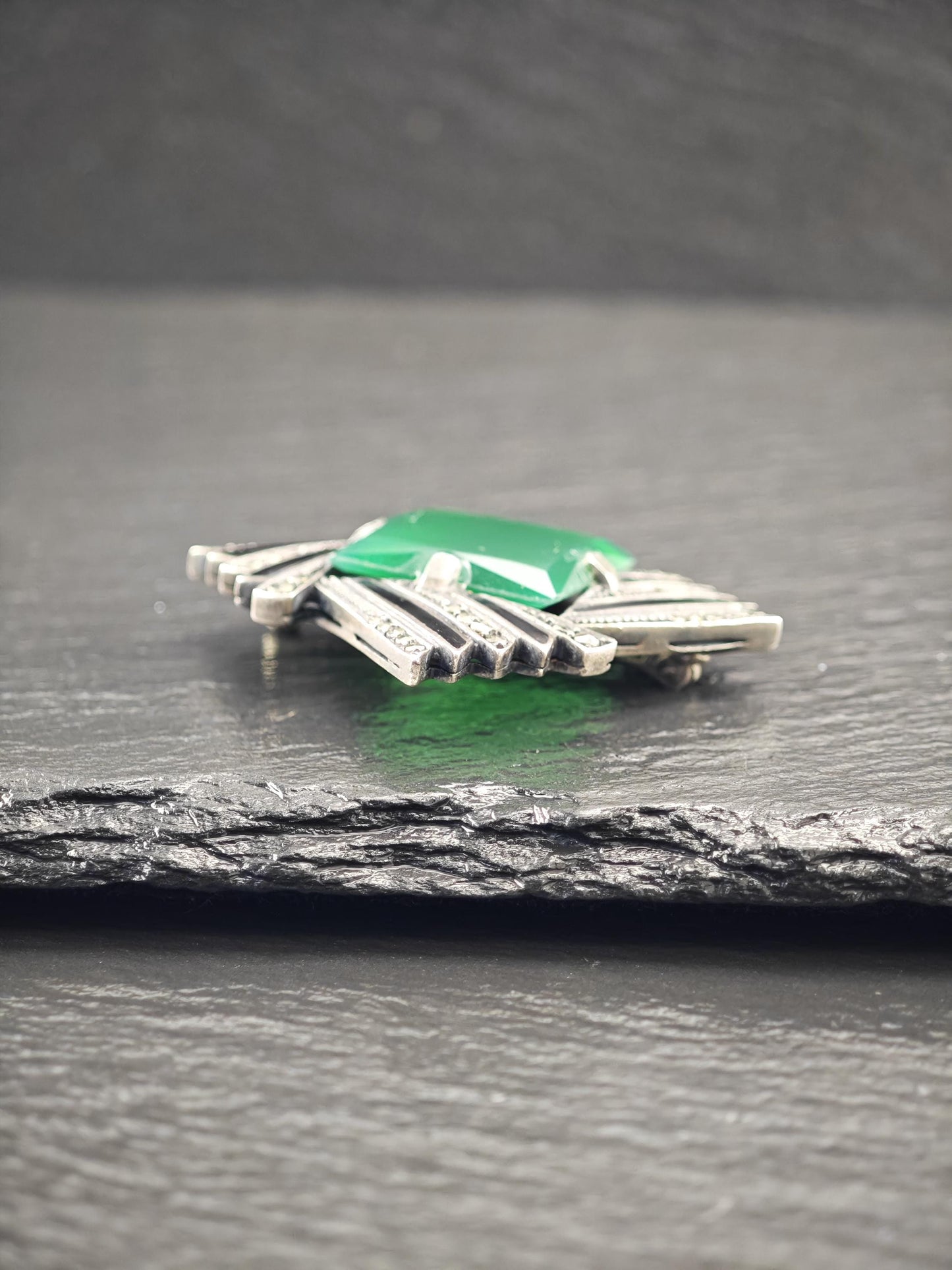 German Art Deco, Abstract Brooch Sterling Silver