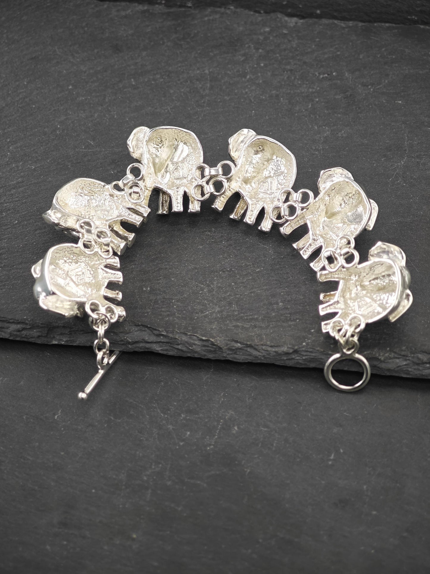 Carol Felley, Elephant Link Bracelet Sterling Silver
