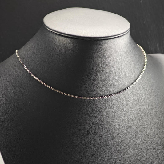 Black Oxidized Adjustable Link Chain Sterling Silver Necklace N2764