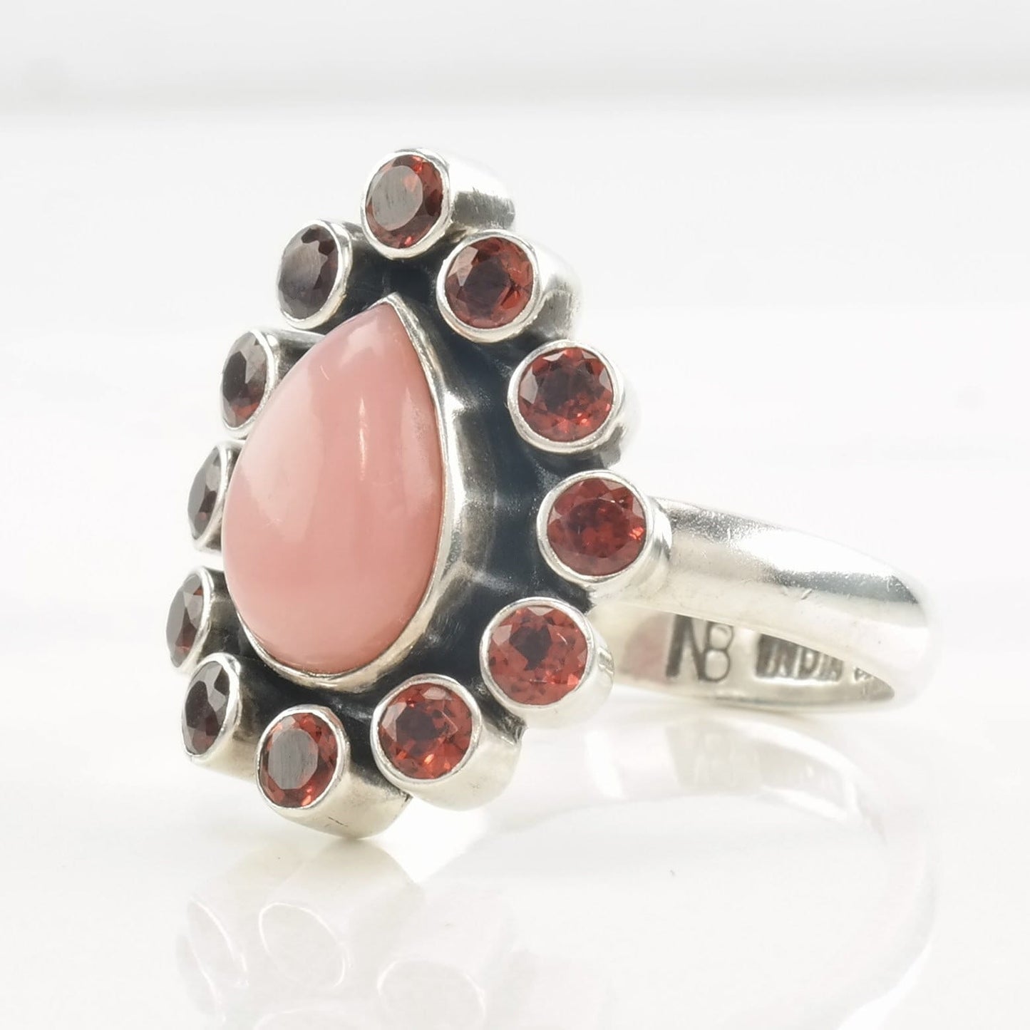 Nicky Butler Ring Opal, Garnet Sterling Silver Size 10