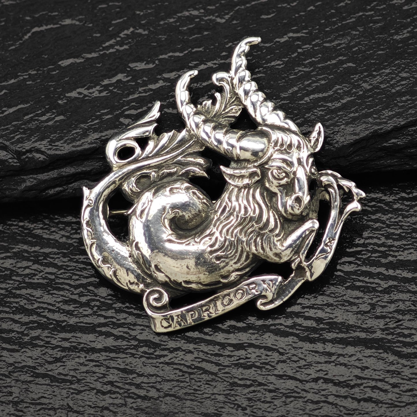Cini Sterling Silver Brooch Capricorn Zodiac B2133