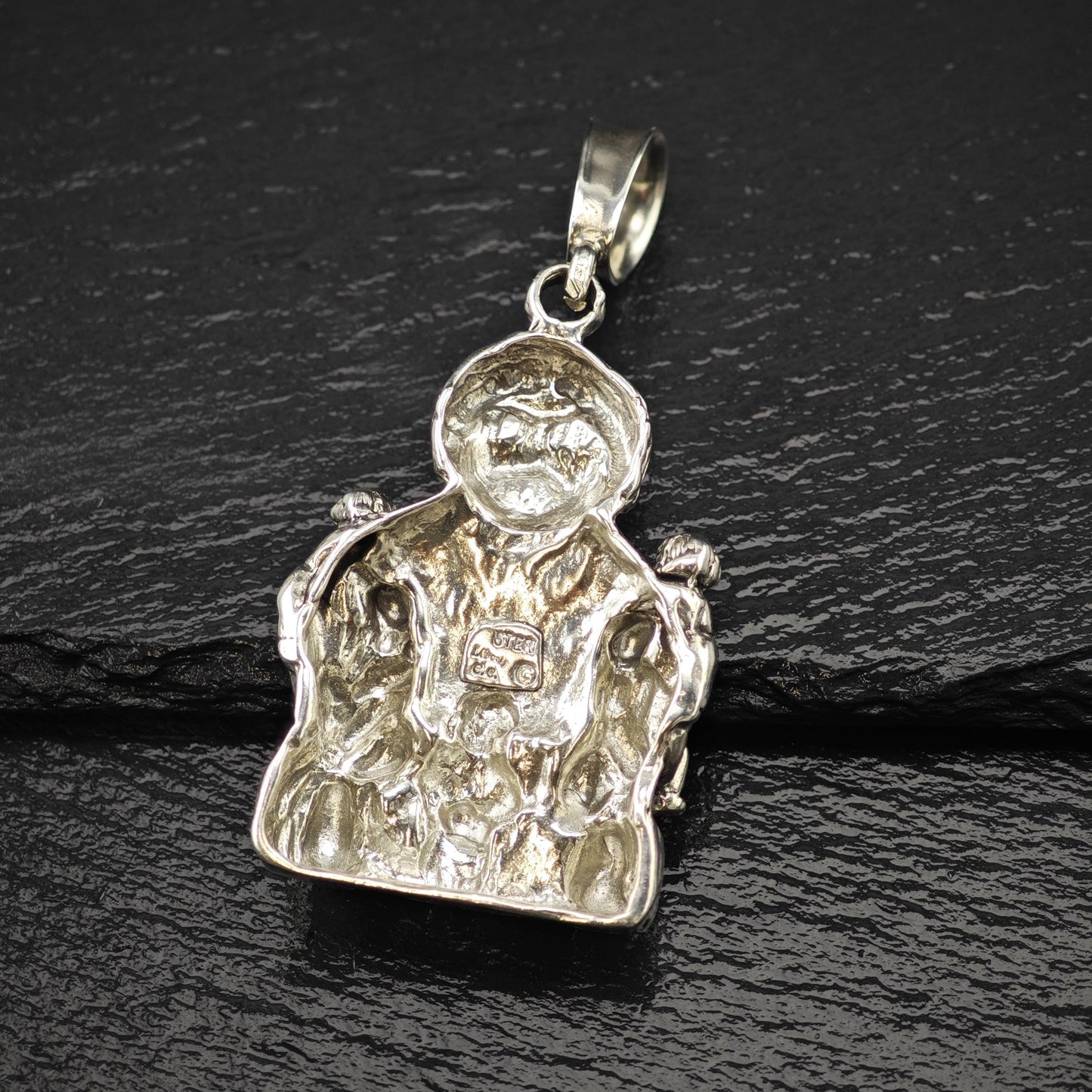 Native American Storyteller Fertility Pendant Sterling Silver P2828