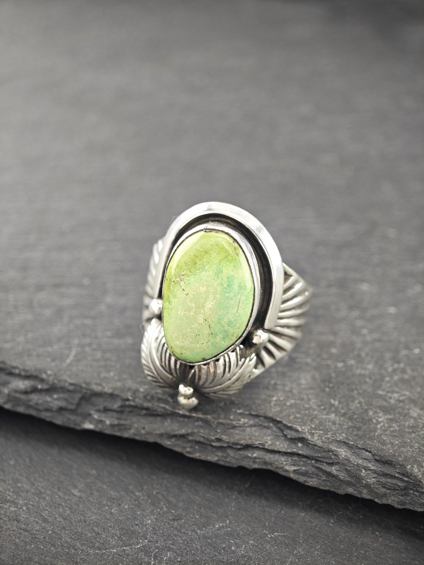 Native American Coral, Turquoise Ring Sterling Silver