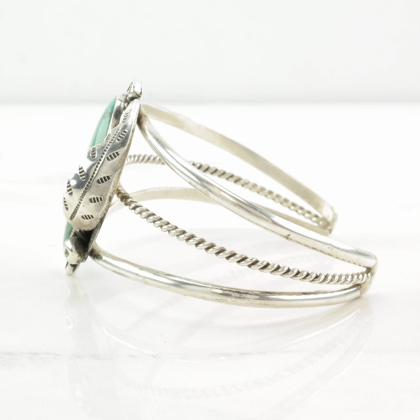 Native American Sterling Silver Cuff Bracelet Turquoise