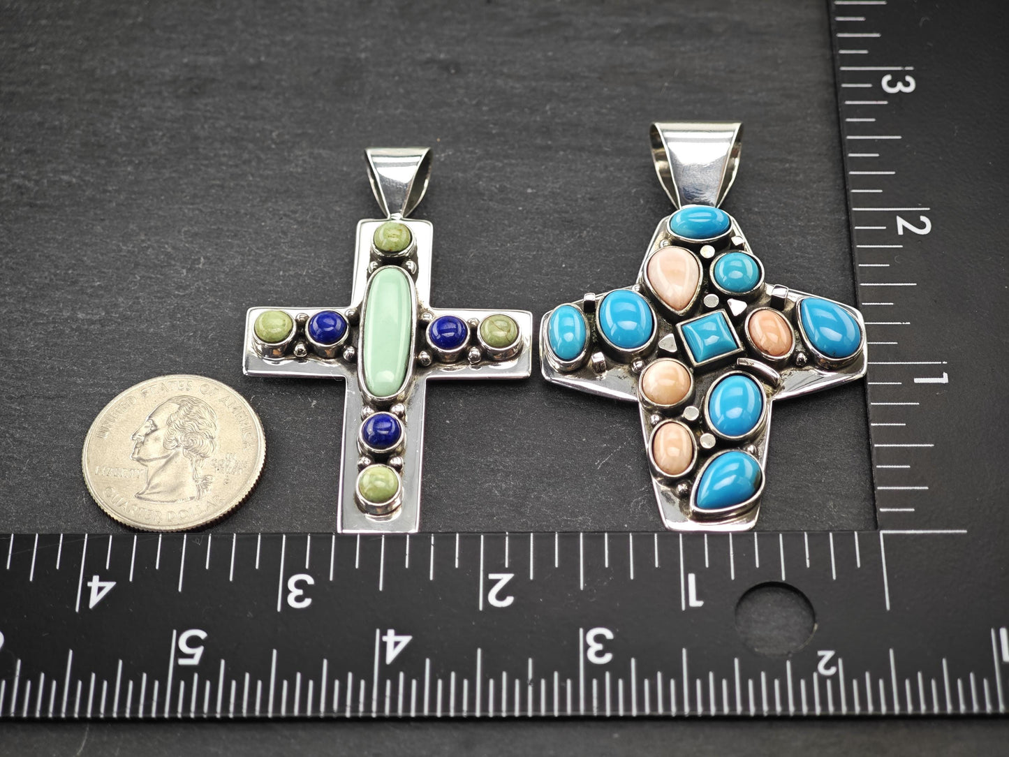 Choice of Vintage DTR Cross Pendants Sterling Silver