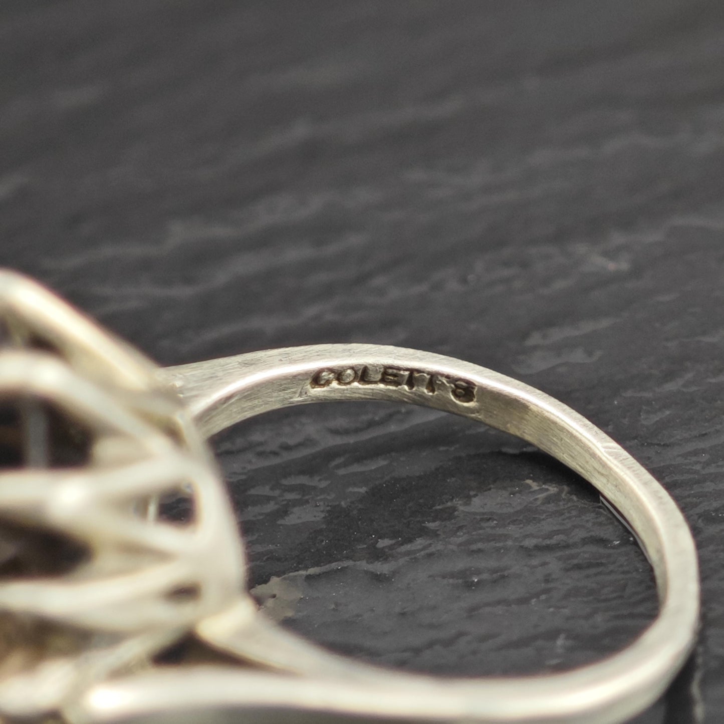 Smoky Quartz Sterling Silver Ring Sz 5 1/2 R6679