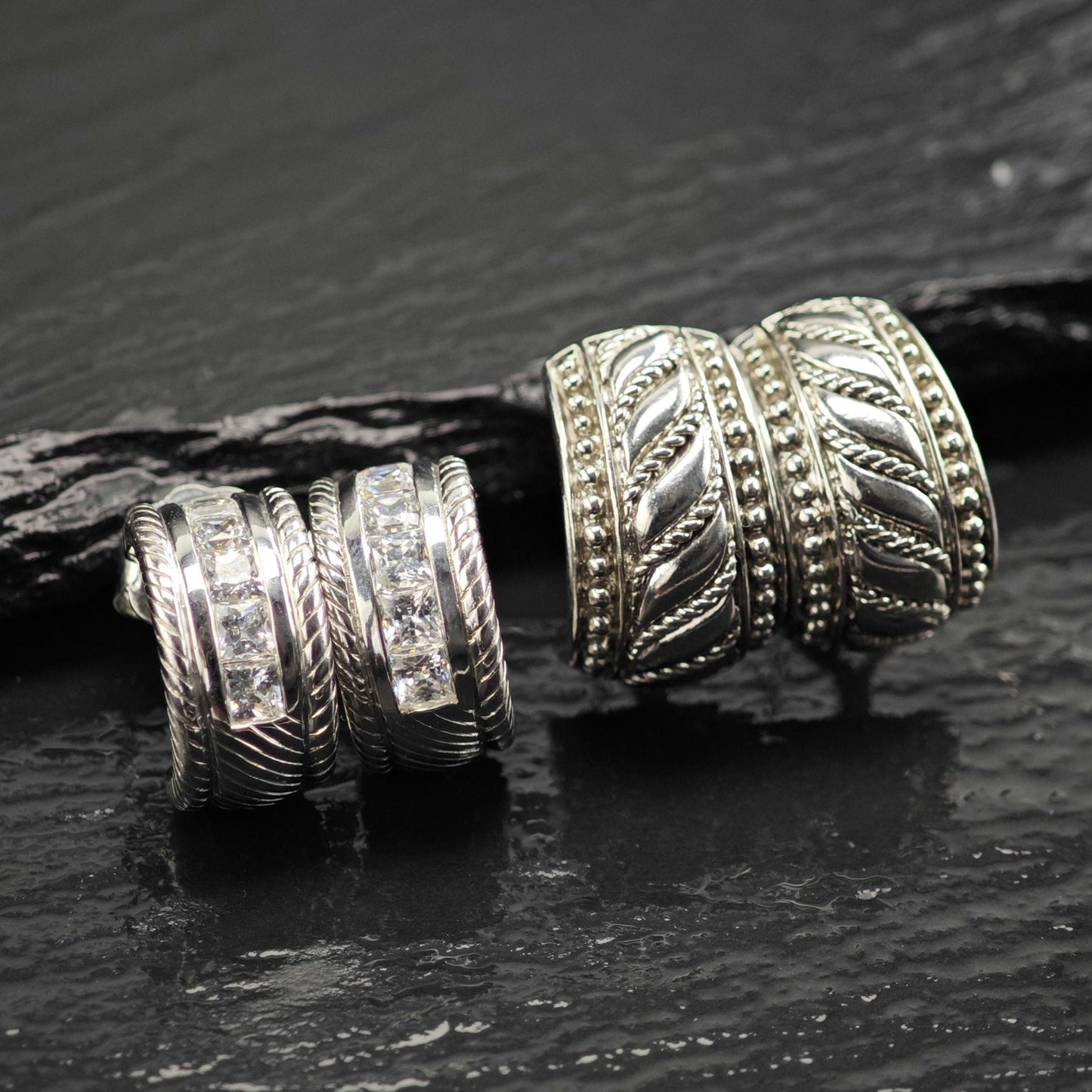 Choice of Judith Ripka Stud/Omega Back Sterling Silver Earrings ER3168