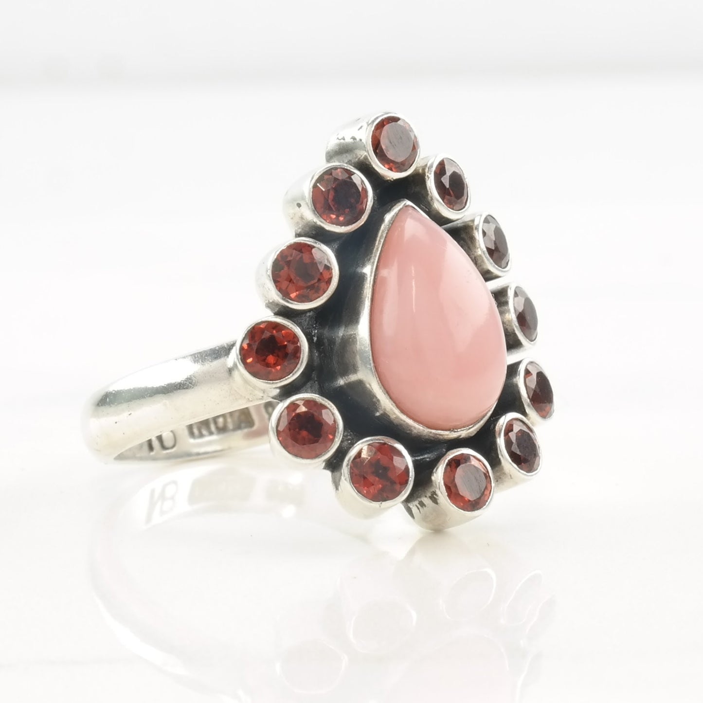 Nicky Butler Ring Opal, Garnet Sterling Silver Size 10