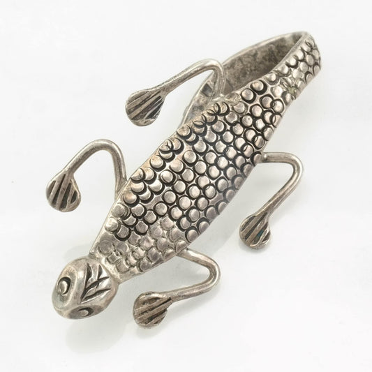 Native American Lizard Brooch Sterling Silver B1529
