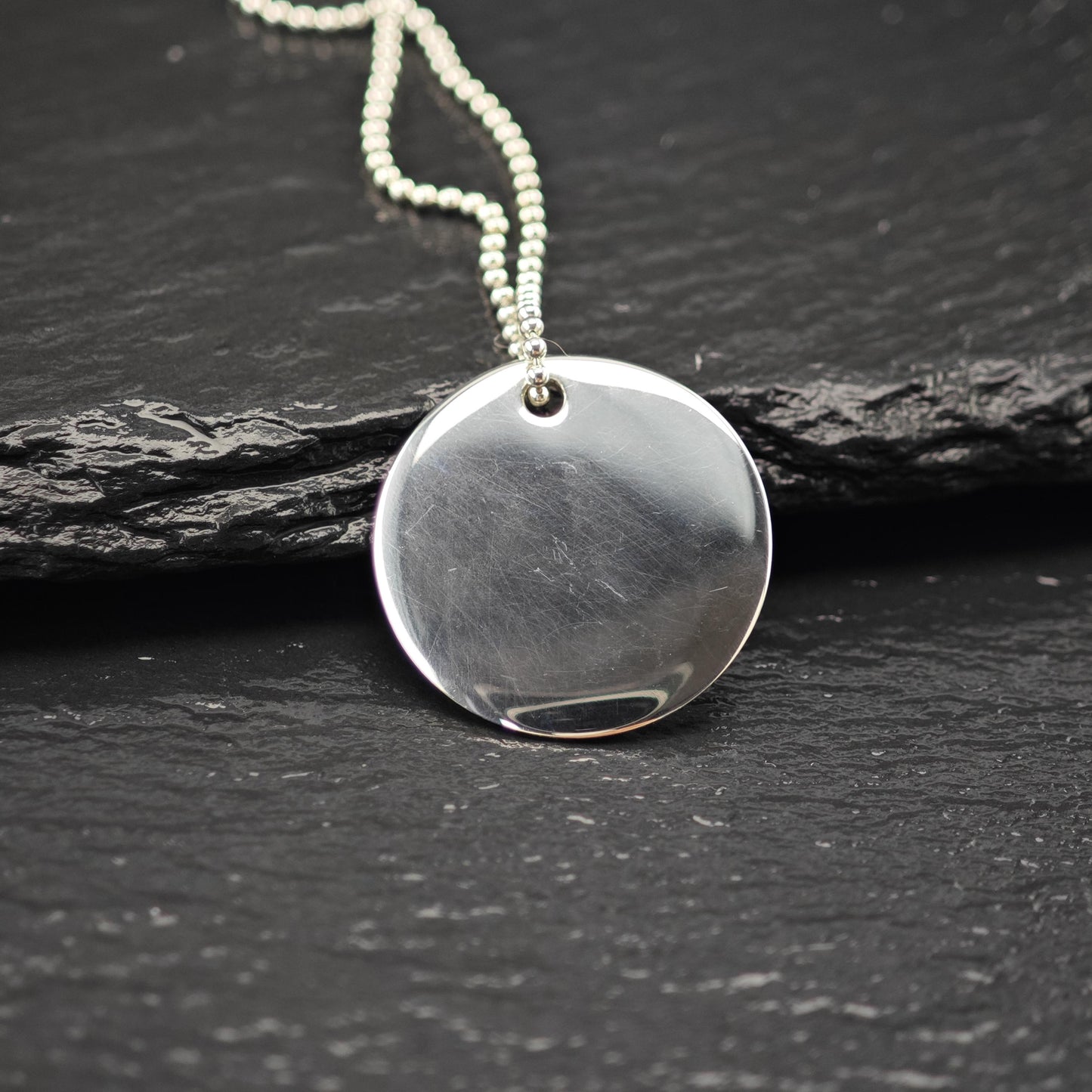 Vintage Tiffany & Co. Sterling Silver Round Pendant 19mm Necklace