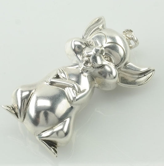 Vintage Tv Show Sassy Mouse Sterling Silver Pendant