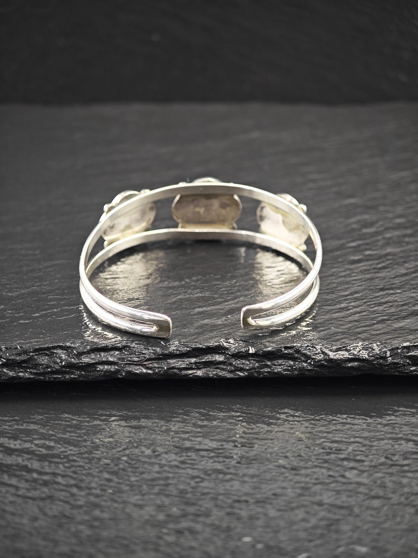 Zuni, Native American MOP, Inlay Cuff Bracelet Sterling Silver
