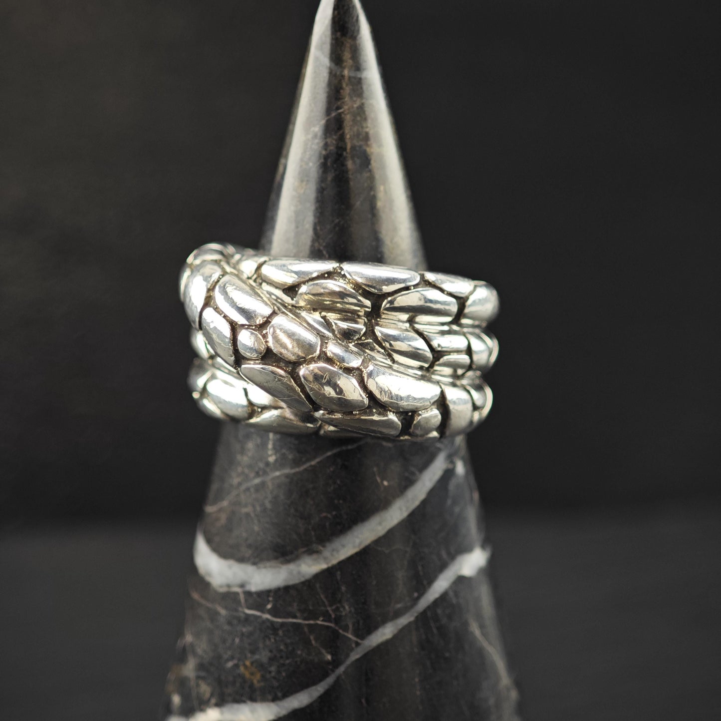 Vintage John Hardy Kali Twist Ring Sterling Silver Sz 7 1/2 R6023
