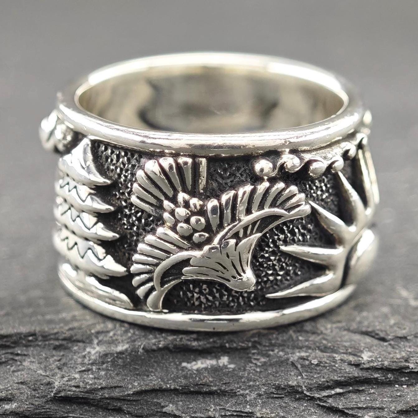 Jai Landscape Ring Sterling Silver Sz 6 R5732