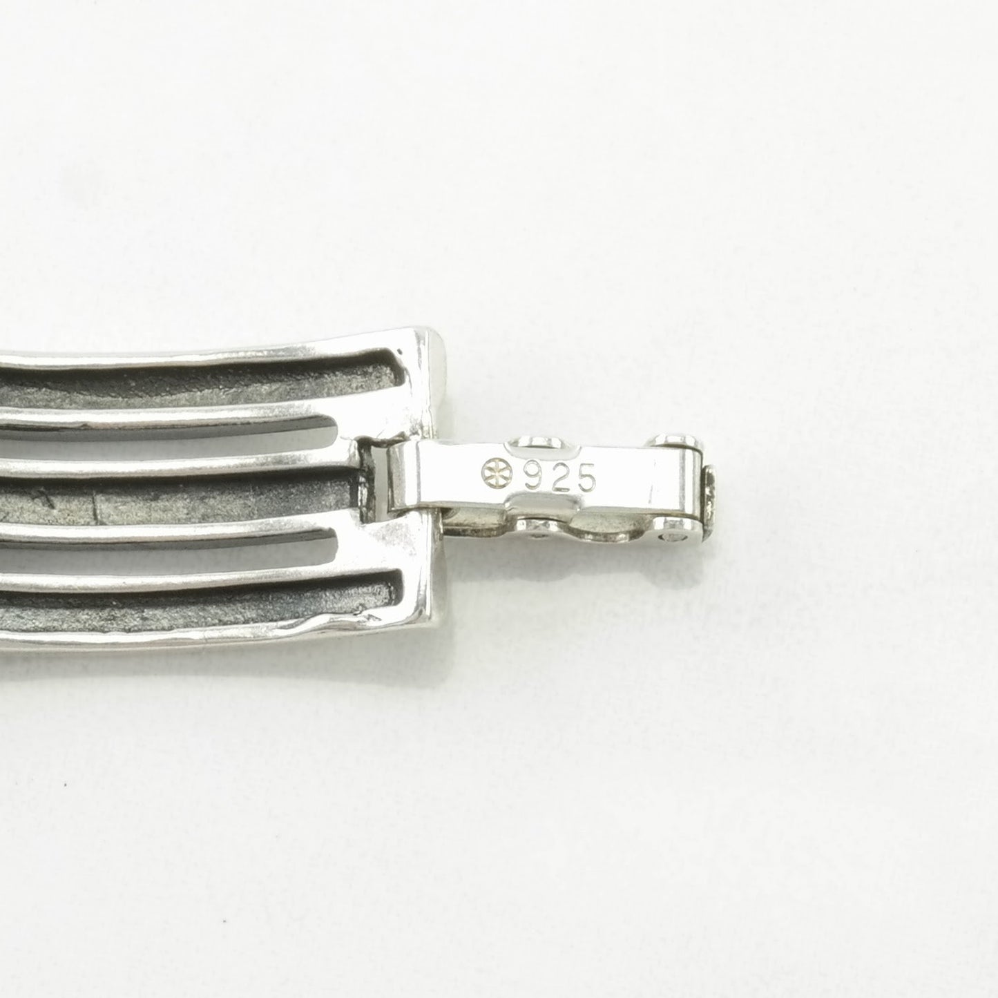 Poland Sterling Silver Link Bracelet Rectangular Links