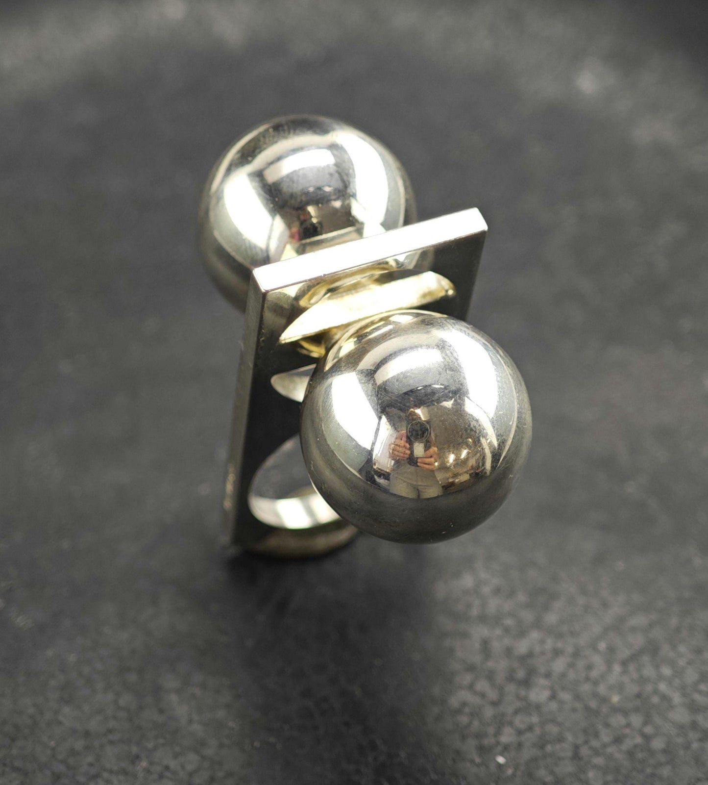 Finnish Designer Sterling Silver Ring Sz 6 3/4 R6569