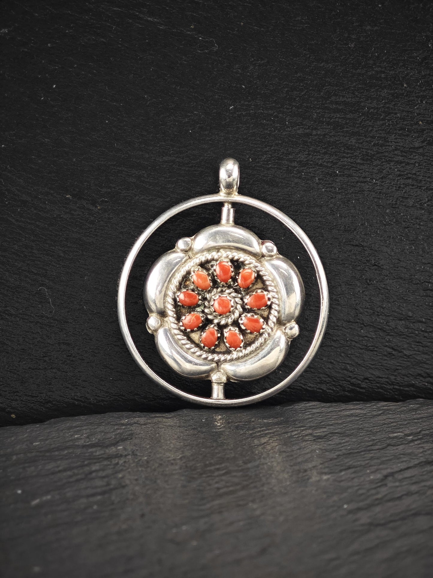 Zuni, Native Reversible, Pendant Sterling Silver P2726