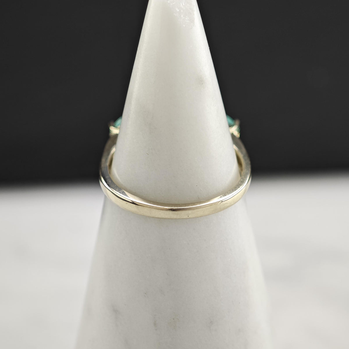 Apatite 14K White Gold Ring Sz 7 R6801