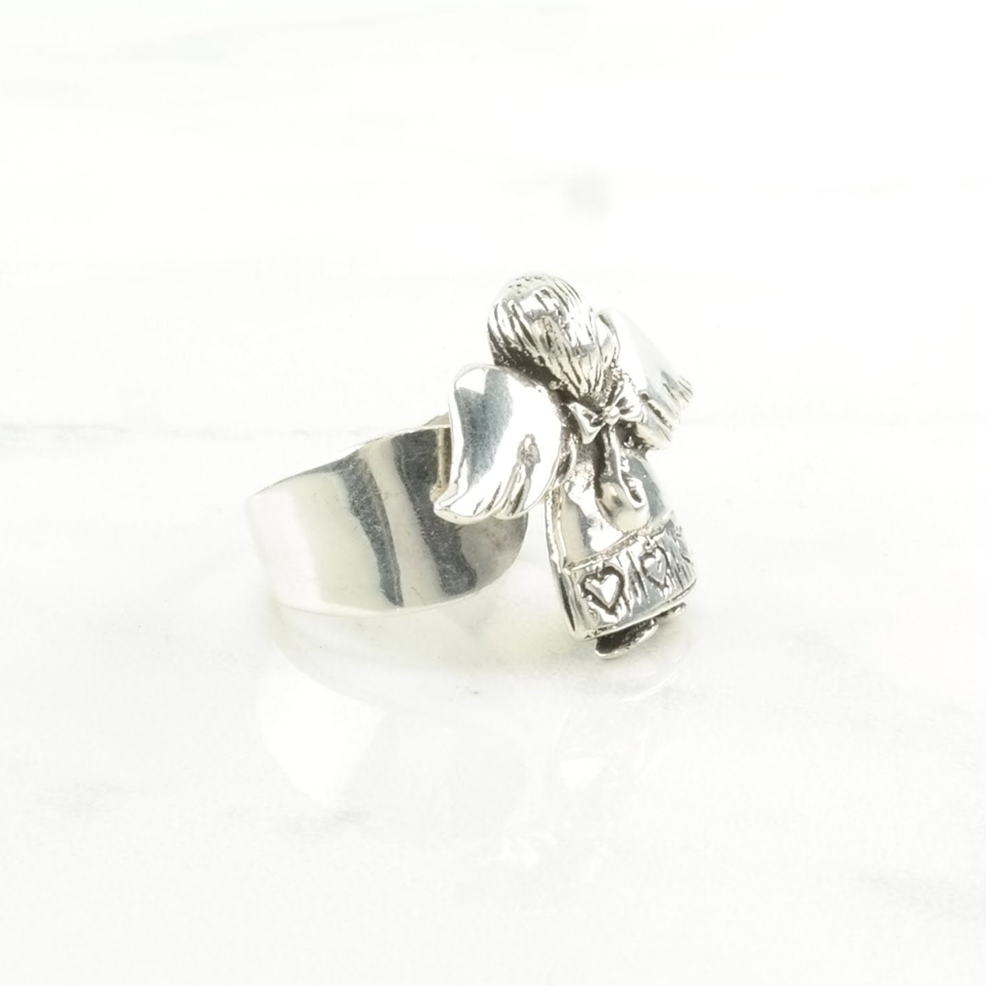 Sterling Silver Ring Angel Size 7 3/4